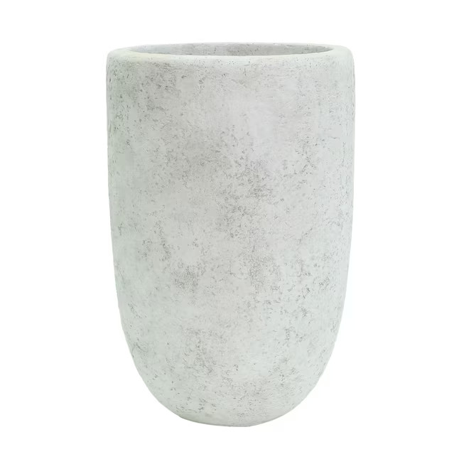 Origin 21 Round 9.75-in W Large White Mixed/Composite Contemporary/Modern Indoor/Outdoor Planter | Lowe's