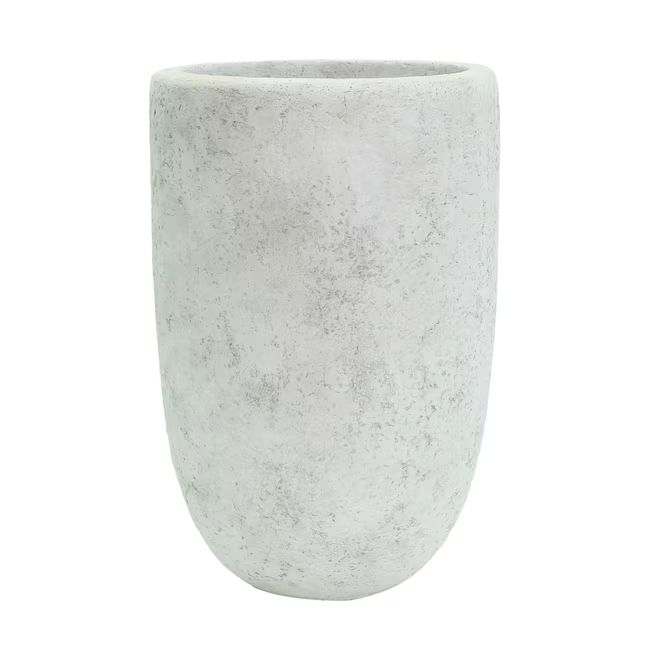 Origin 21 Large (25-65-Quart) 9.75-in W x 17.75-in H Ndt White Mixed/Composite Planter Lowes.com | Lowe's