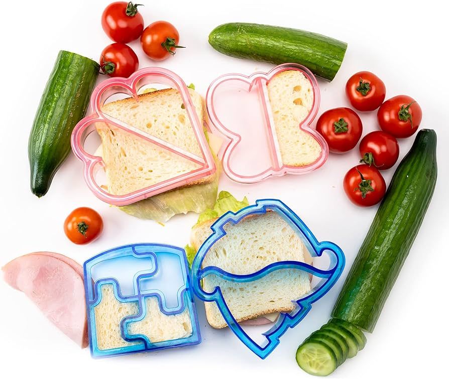 StarPack Sandwich Cutters for Kids - Includes 4 Sandwich Cutters - Each Bread Cutter & Sandwich C... | Amazon (US)