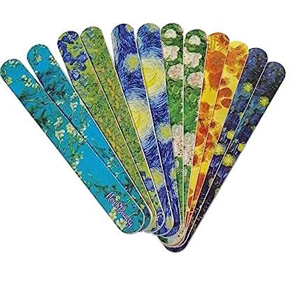 New8Beauty Emery Board Famous Art Van Gogh Starry Night (12-Pack) - Compact Nail Files - Stocking... | Amazon (US)