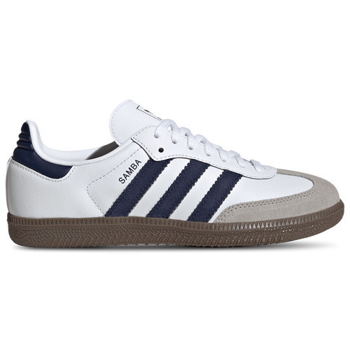 adidas adidas Originals Samba - Boys' Grade School Ftwr White/Night Indigo/Gum Size 03.5 | Kids Foot Locker (US)