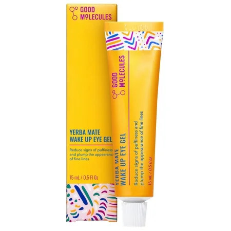 Good Molecules Yerba Mate Wake Up Eye Gel - Hydrating Undereye Gel Cream with Hyaluronic Acid & Caffeine Targets Dark Circles & Puffiness Skincare for Face 0.5 fl oz | Walmart (US)