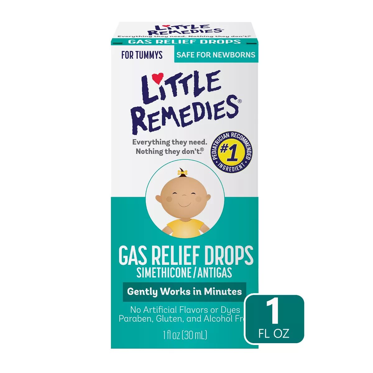 Little Remedies Gas Relief Drops for Babies - Natural Berry - 1 fl oz | Target