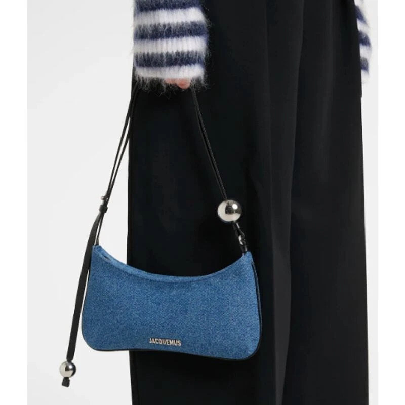 $800 NEW! JACQUEMUS DENIM BISOU ZIP BAG PURSE NWT AUTHENTIC! | eBay US