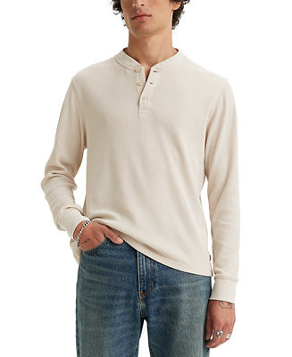Levis Men's Long-Sleeve Thermal Henley Shirt - Macy's | Macy's