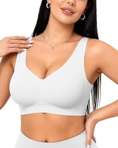 Vertvie Womens Jelly Wireless Bras Seamless T-Shirt Bra No Underwire Full Coverage Pullover Brale... | Amazon (US)