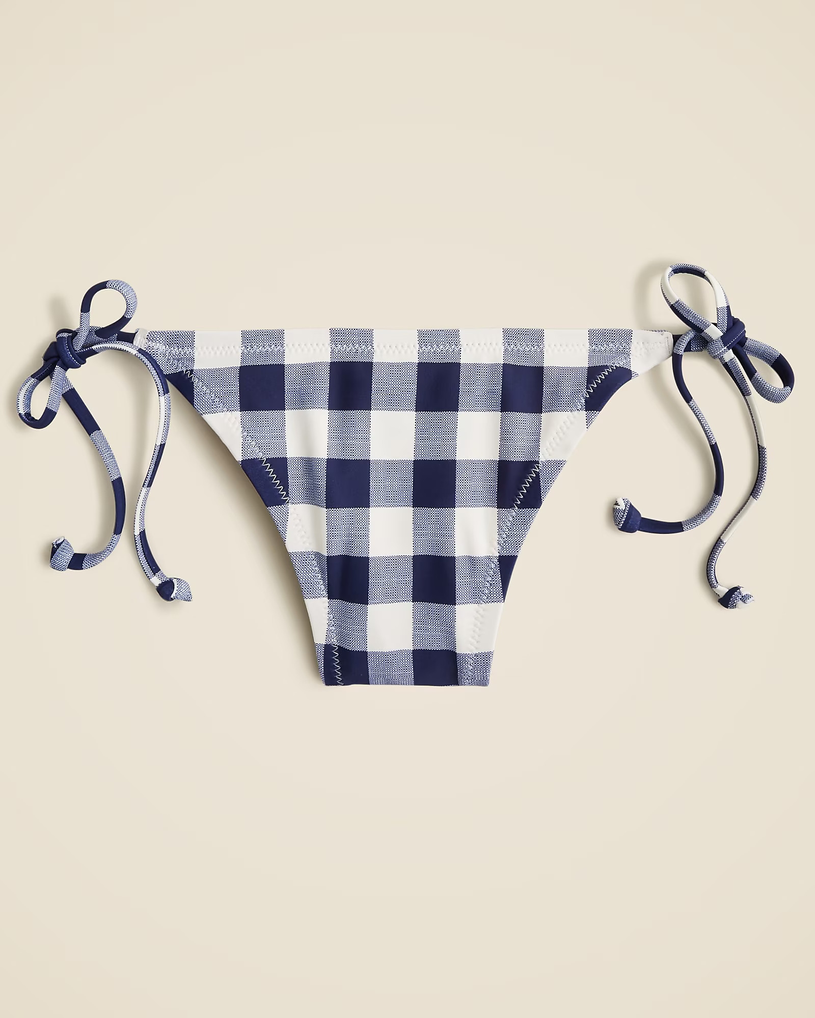 String hipster full-coverage bikini bottom in gingham | J. Crew US