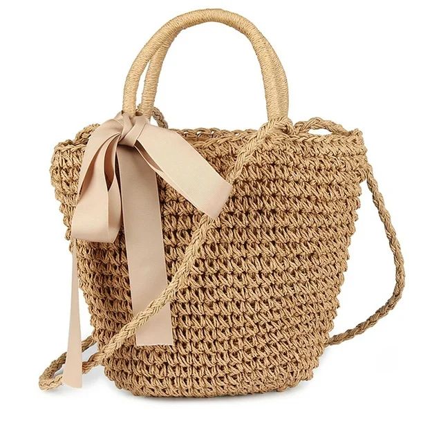 Straw Bag, Bohemian Style Straw Clutch For Women, Beach Straw Purse Woven Tote Bags Handbags - Wa... | Walmart (US)