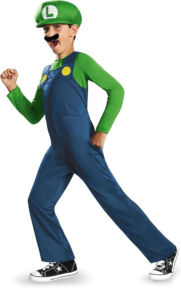 Disguise Nintendo Luigi Costume for Kids, Officially Licensed Super Mario Brothers Boys Costume | Amazon (US)