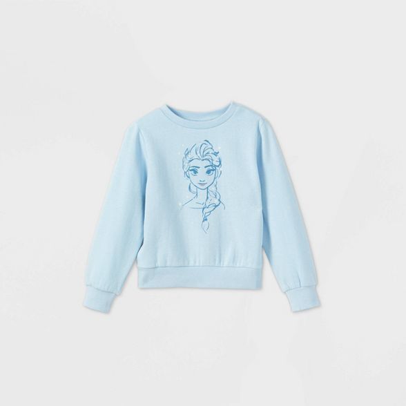 Toddler Girls' Frozen Elsa Fleece Pullover - Blue | Target