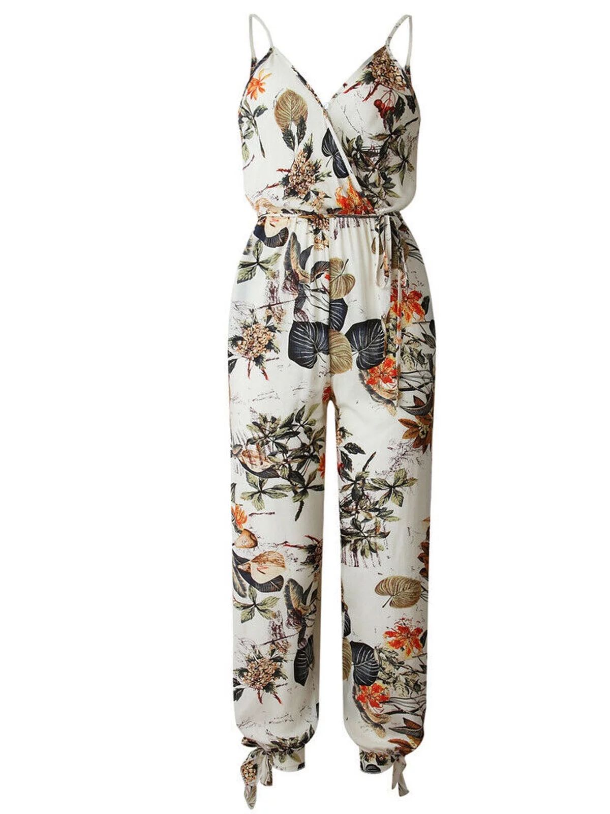 Multitrust Fashion Women Floral Baggy Trousers Overalls Pants Solid Romper Jumpsuit New - Walmart... | Walmart (US)