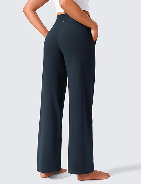 CRZ YOGA Womens Butterlift High Waisted Wide Leg Pants with Pockets 29"/31"/33" - Yoga Lounge But... | Amazon (CA)
