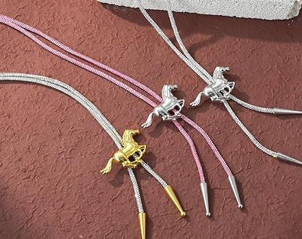 Cowboy Western Bolo Tie Cowgirl Rhinestone Album Tour Inspired Sparkly Bolo Ties Necktie for Conc... | Amazon (US)