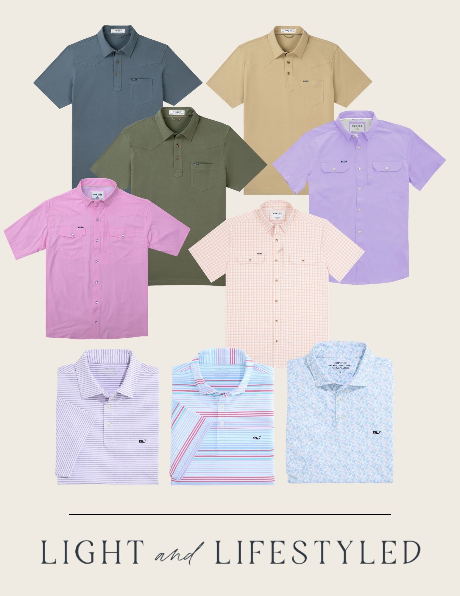 Spring shirts from @Poncho Outdoors and @Vineyard Vines I am grabbing for the boys (college boys) 