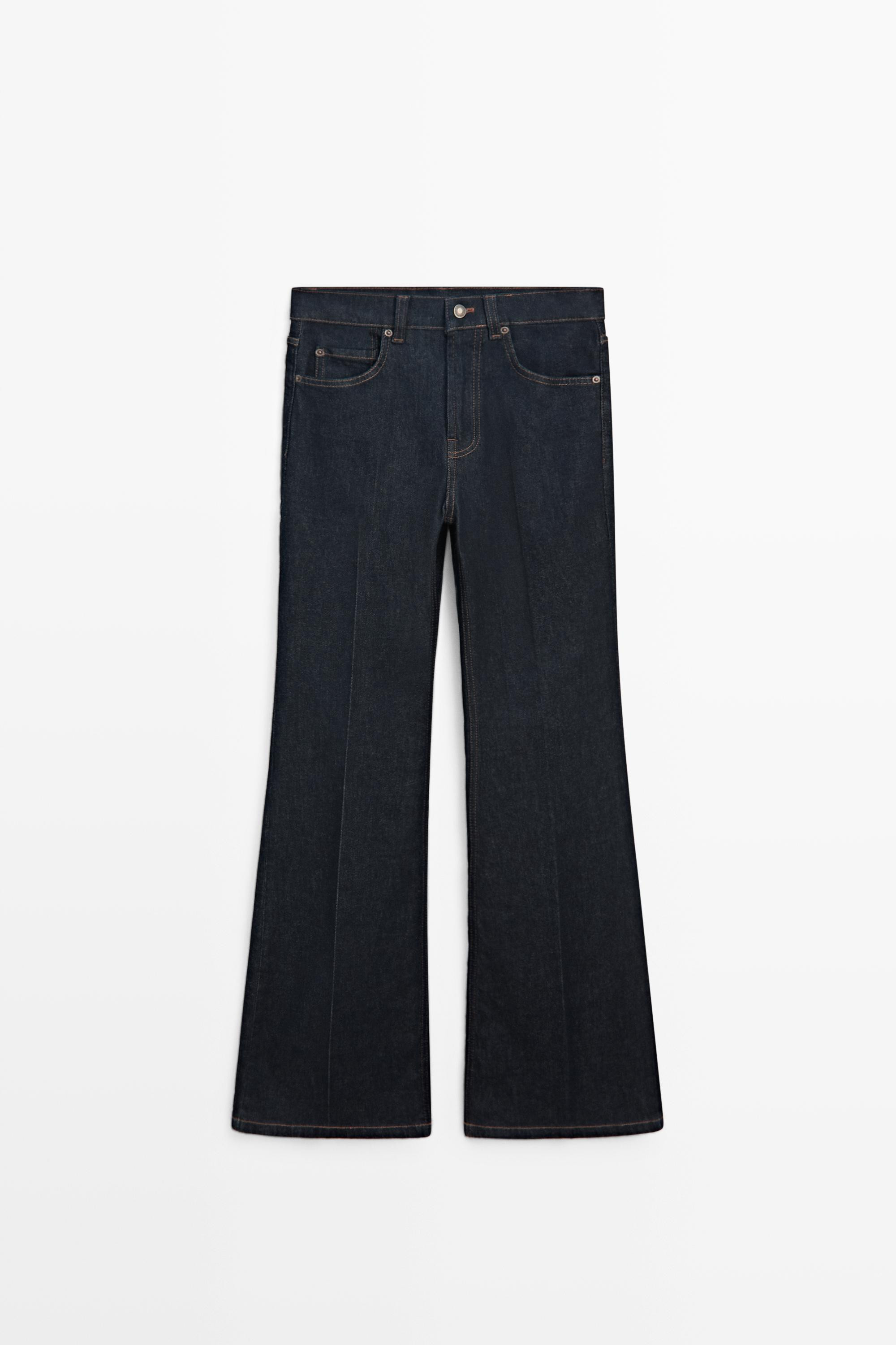 High-waist skinny flare jeans | Massimo Dutti US