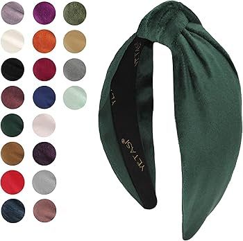 YETASI Green Headband is Chic. Velvet Knotted Headbands for Women are Trendy. Velvet Headbands fo... | Amazon (US)