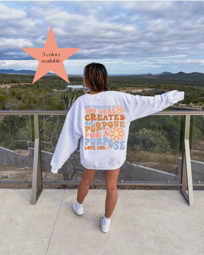 Dear Person Behind Me Positive Quotes Aesthetic Sweatshirt• Inspirational Quotes Trendy Crewnec... | Etsy (US)