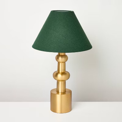 Vintage Brass with Green Shade Table Lamp - Hearth & Hand™ with Magnolia | Target