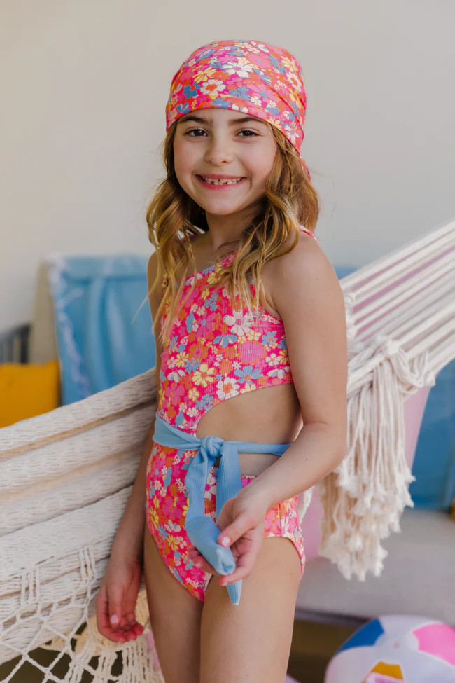 Girl's Under The Sun Floral One Piece Swimsuit | Pink Lily