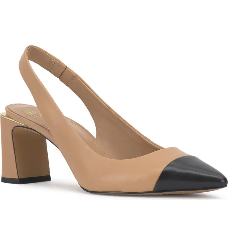 Vince Camuto Hamden Slingback Pointed Cap Toe Pump (Women) | Nordstrom | Nordstrom
