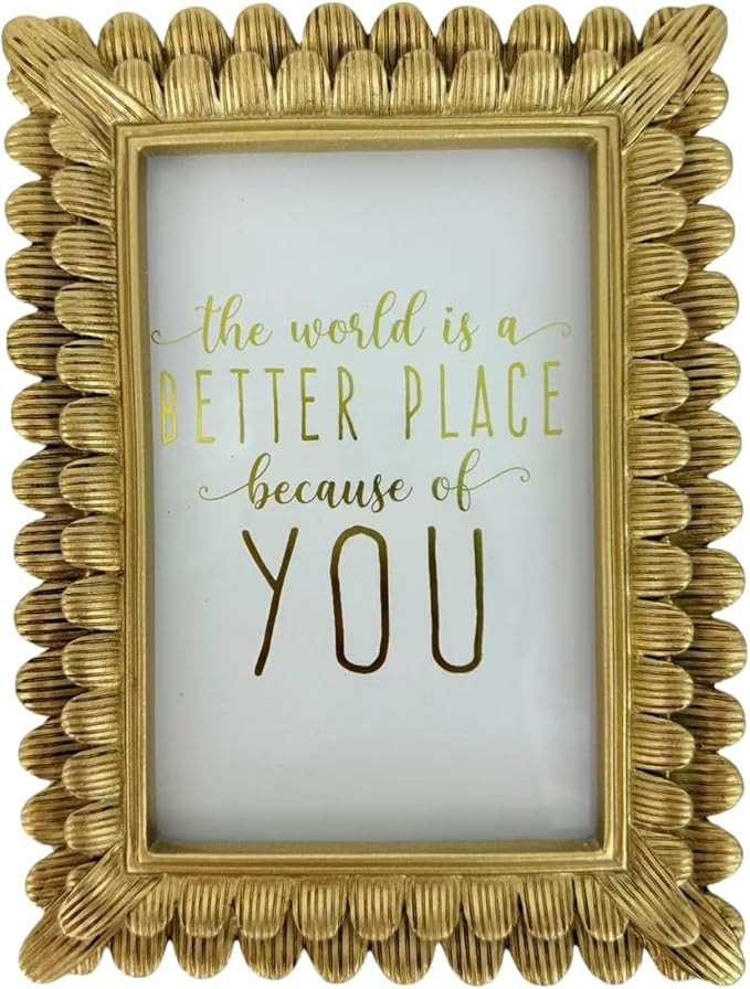 4x6 Vintage Picture Frame Antique Gold Photo Frames Golden Leaves Decorative for Table & Wall Mou... | Amazon (US)