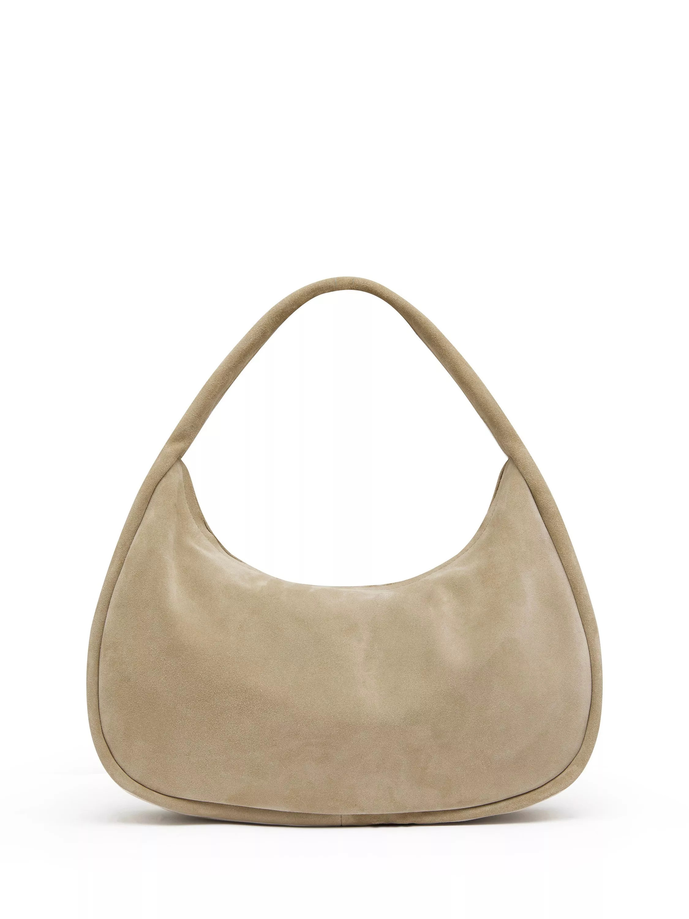 Suede Large Bon Bon Bag, Rock | John Lewis (UK)
