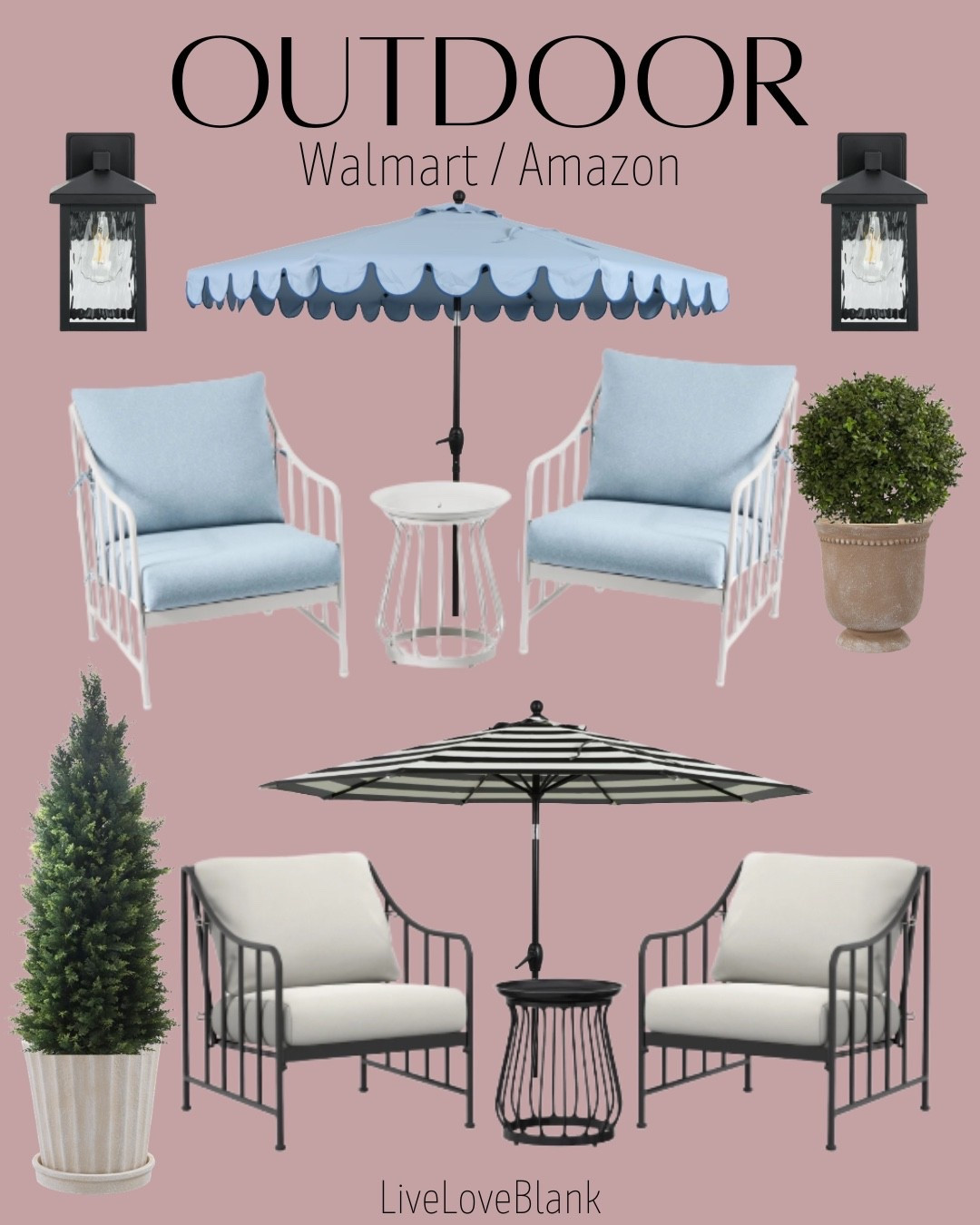 Walmart outdoor
Amazon outdoor
Patio furniture 
Faux plants and potters 
Umbrellas


#LTKHome #LTKSeasonal #LTKOver40