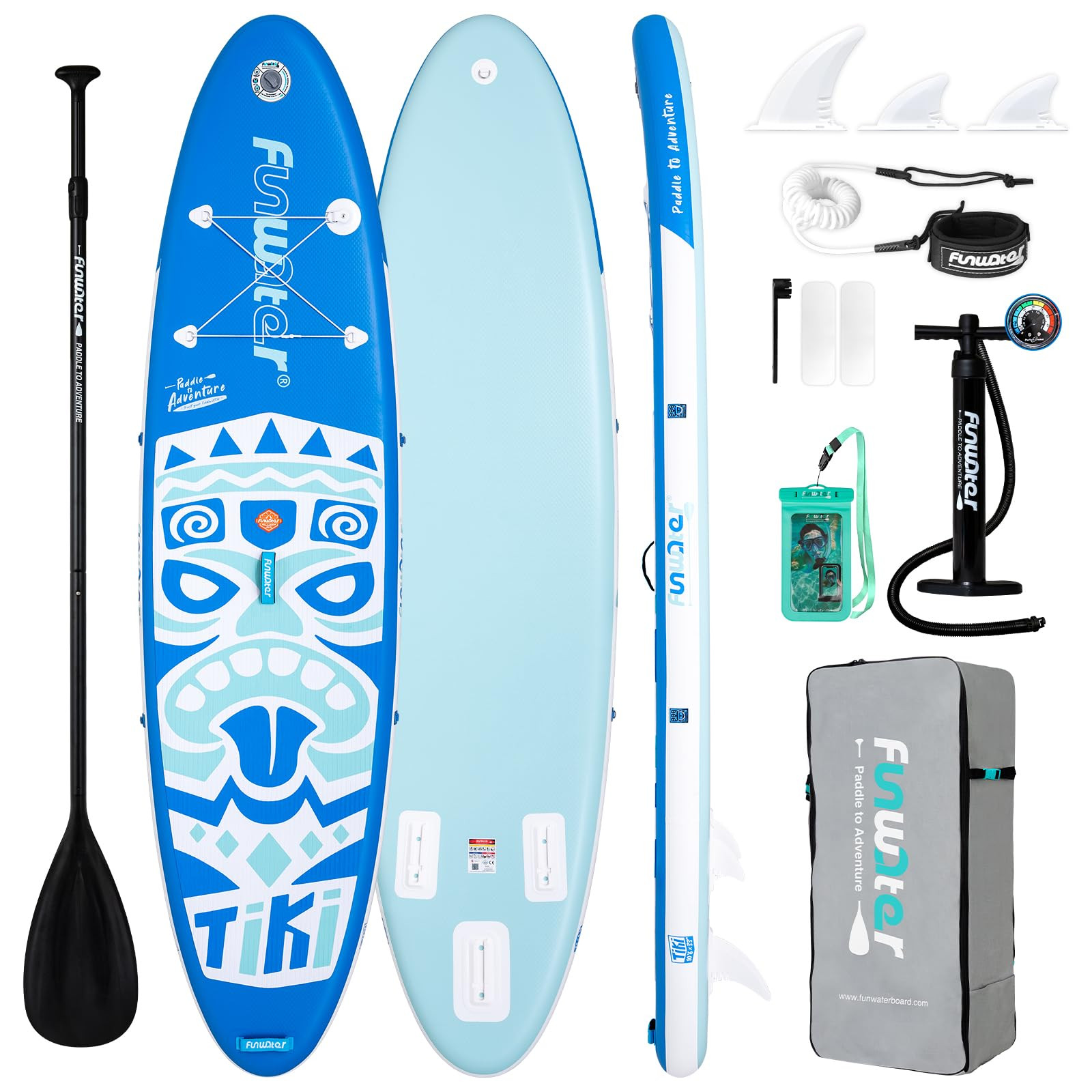 FunWater Inflatable Stand Up Paddle Board with Premium SUP Paddleboard Accessories, Wide Stable A... | Amazon (US)