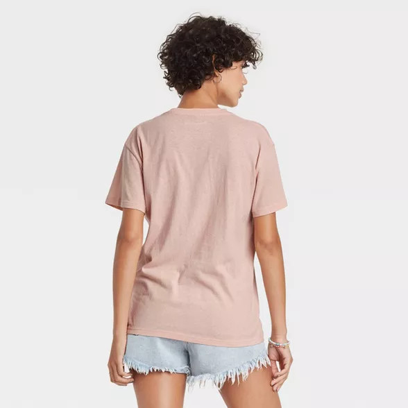 Women's The Rolling Stones Multi Logo Short Sleeve Graphic T-Shirt - Blush | Target