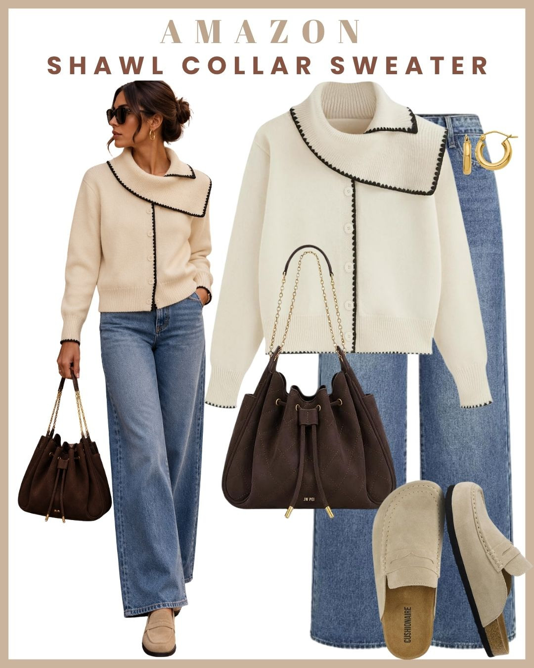 The shawl-collar sweater you need for fall 🤎🍂
This shawl-collar sweater from CIDER is the perfect mix of cozy and polished — an easy layer that makes even simple outfits feel elevated. ✨
Style it with tailored trousers for a chic everyday look, jeans for a casual coffee run, or a skirt for a more feminine fall outfit. Add loafers, boots, or a structured bag to complete the look. 🤎

Perfect for creating that effortless, cozy Pinterest-inspired fall wardrobe.

✨ Save this for your fall shopping list! 

 #LTKgrwm #LTKootd #LTKTravel
