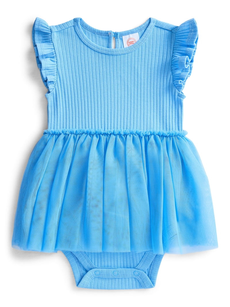 Wonder Nation Baby Girls Tulle Dress, Sizes 0/3M-24M | Walmart (US)