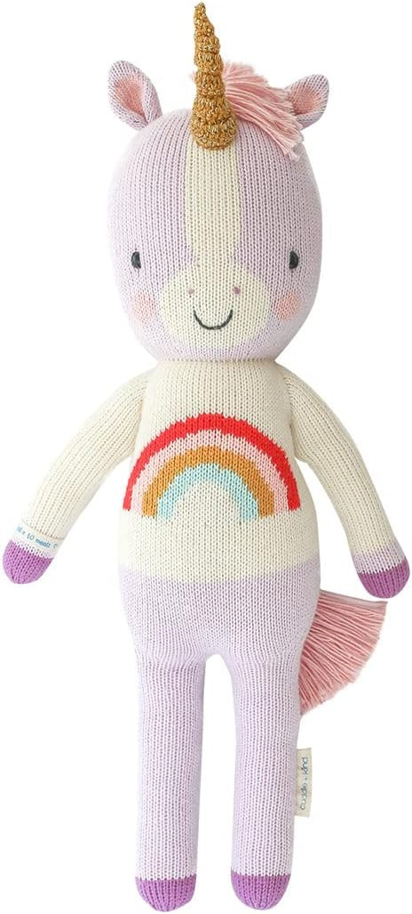 cuddle + kind Zoe The Unicorn Regular 20" Hand-Knit Doll – 1 Doll = 10 Meals, Fair Trade, Heirl... | Amazon (US)