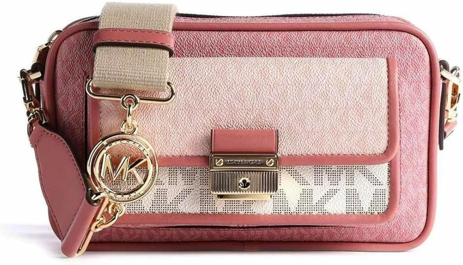 Michael Kors Bradshaw Medium Pocket Camera Crossbody Cinnamon Multi One Size | Amazon (US)