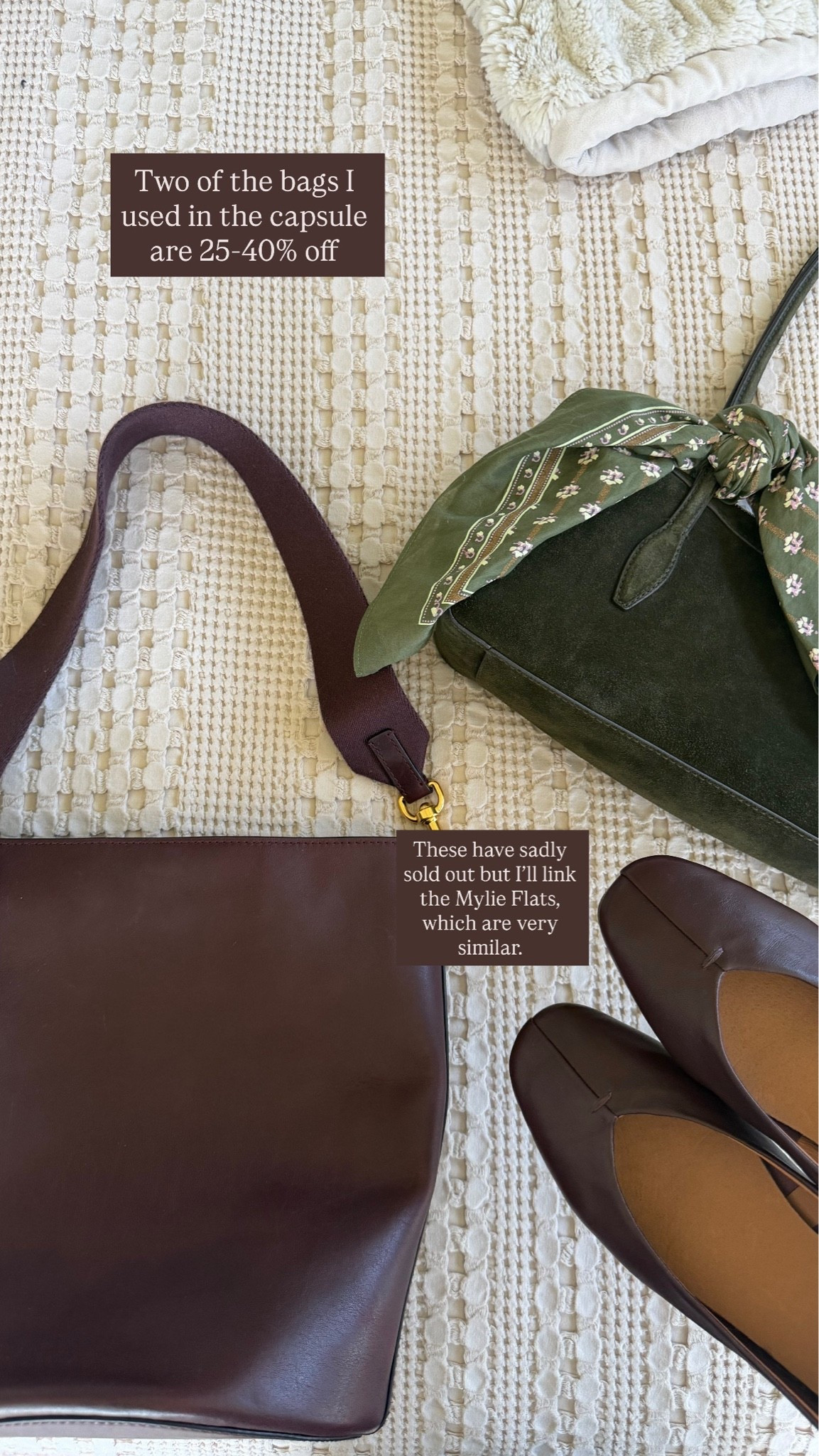A few notable weekend sales! 

Bags from Madewell 25-40% off 

My flats sold out 🥲 so linking another pair from Madewell I love.

#LTKPetite #LTKSaleAlert