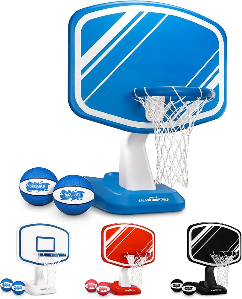 GoSports Splash Hoop Swimming Pool Basketball Game, Includes Poolside Water Basketball Hoop, 2 Balls and Pump – Choose Your Style | Amazon (US)