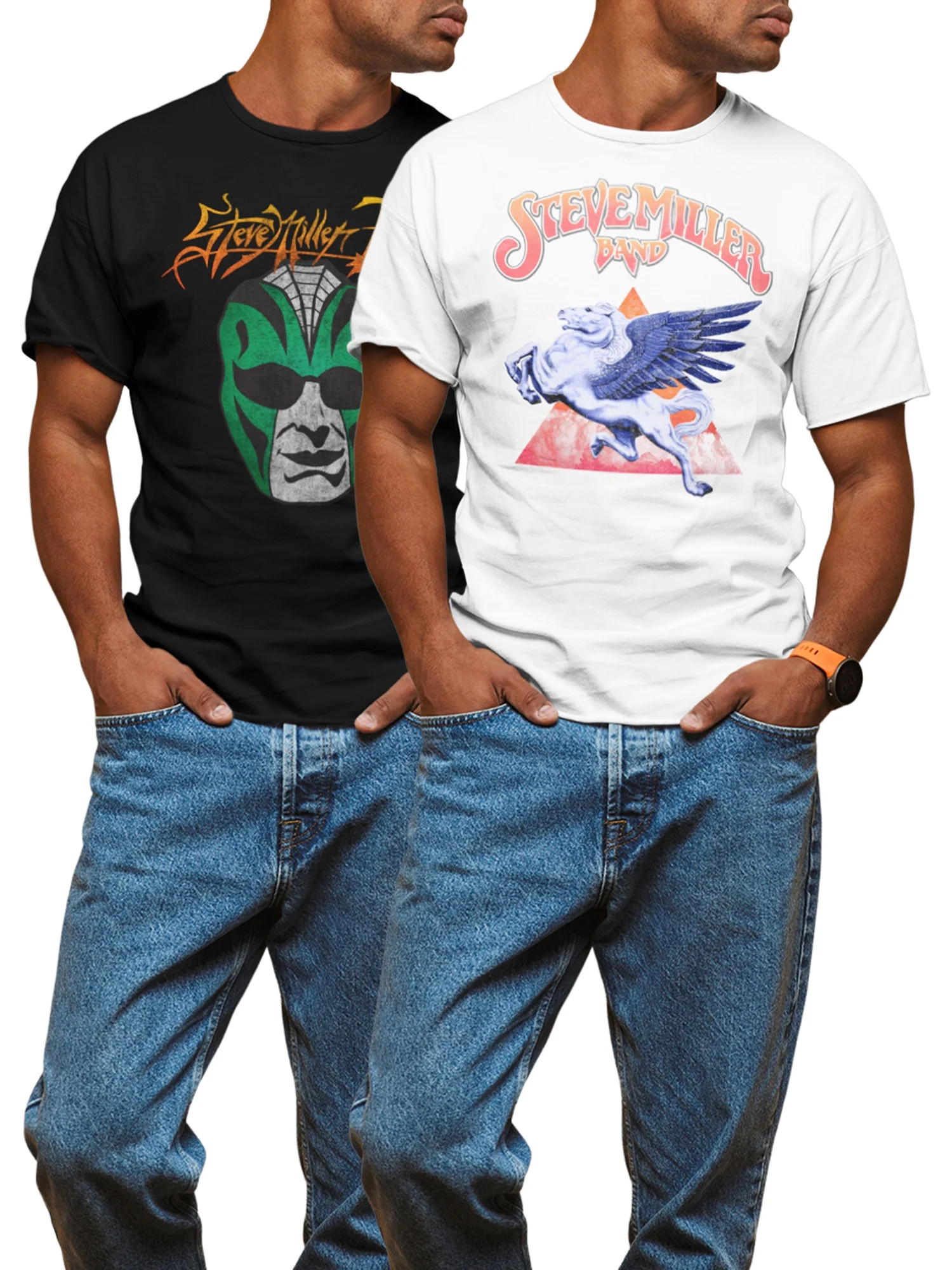 Steve Miller Band Men's & Big Men's Rock Band Graphic Tee Shirts, 2-Pack, Sizes S-3XL, Mens T-Shi... | Walmart (US)