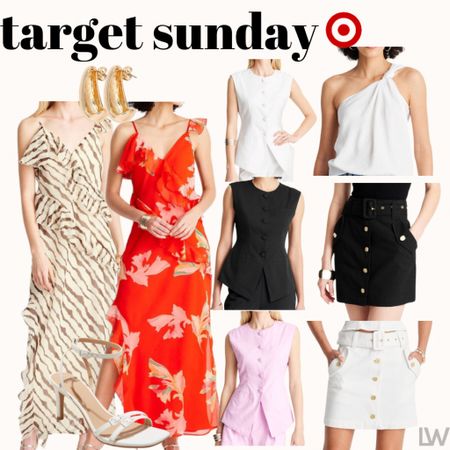 #ad New Future Collective is available online now at Target! Love the long line top ( perfect with a jean for date night ) and looks so similar to the Veronica Beard one. I ordered a size 2! The dresses work great for a budget friendly wedding guest look too 🫶🏻 @targetstyle @target #targetpartner #targetstyle #ad 

#LTKstyletip #LTKfindsunder50 #LTKfindsunder100