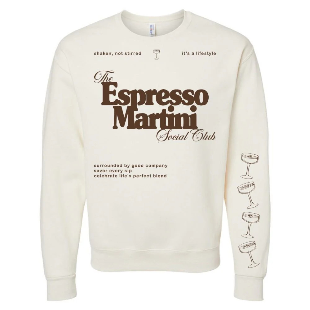 ‘Espresso Martini Social Club' Crewneck Sweatshirt | United Monograms