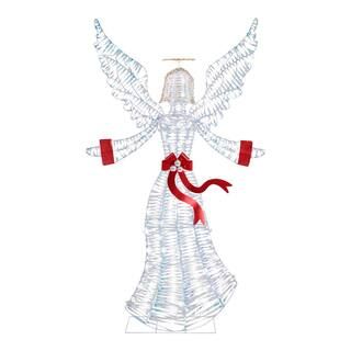 Home Accents Holiday 6 ft. Iridescent Ribbon Angel Holiday Yard Decoration 22GM80770 - The Home D... | The Home Depot