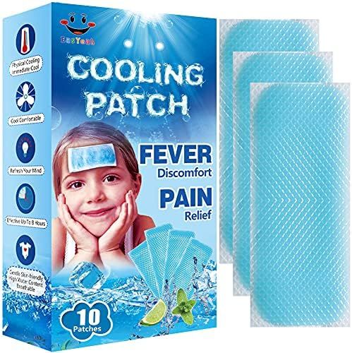 10 Sheets EasYeah Kids Cooling Patches for Fever Discomfort & Pain Relief, Cooling Relief Fever Redu | Amazon (US)