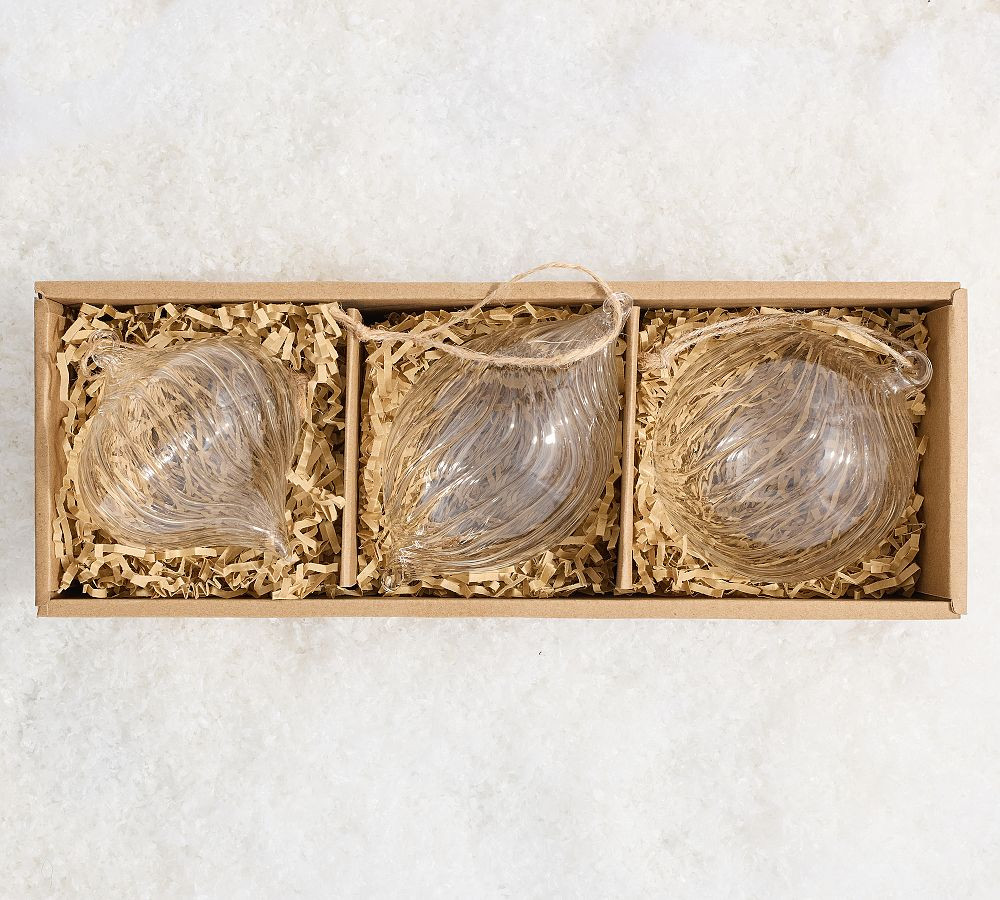 Mixed Glass Ornaments - Set of 3 | Pottery Barn (US)