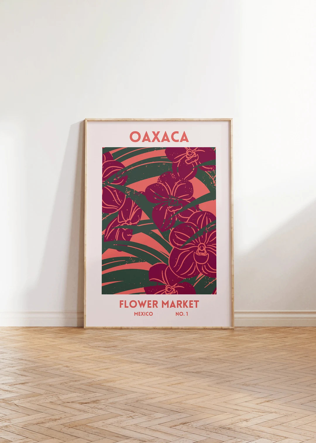 Oaxaca Mexico Floral Decor Poster, Flower Market Art Print, Set of 1, Aesthetic Botanical Gallery... | Etsy (US)