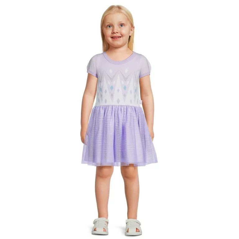 Disney Frozen Toddler Girls Elsa Cosplay Sweater Dress, Sizes 2T-5T | Walmart (US)