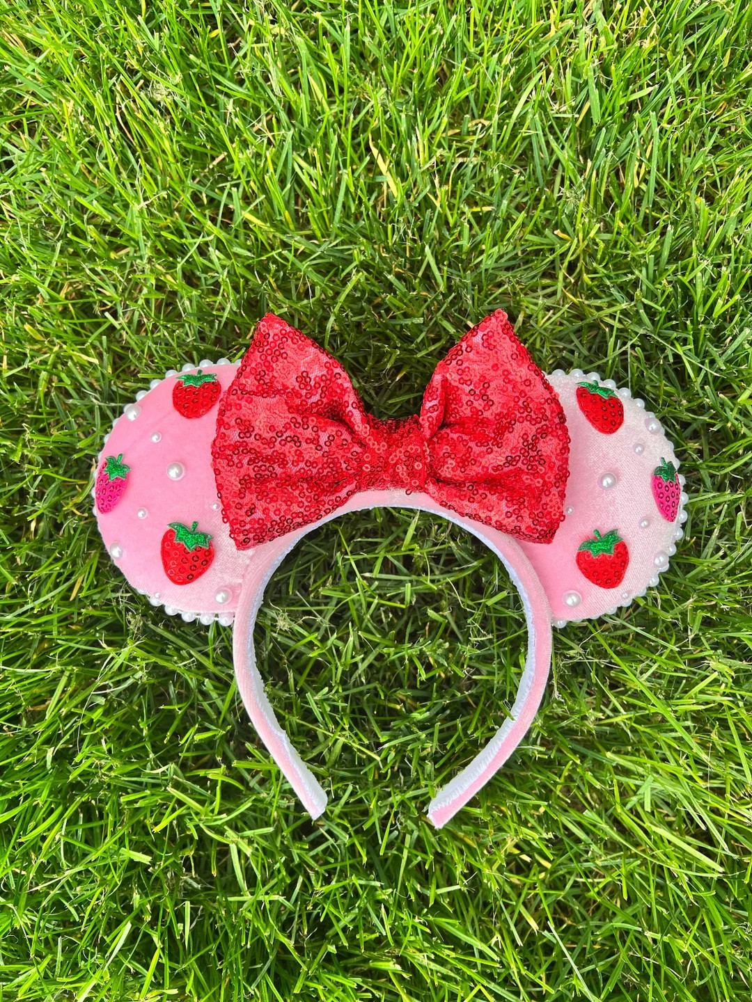 Strawberry Fields Minnie Ears - Etsy | Etsy (US)