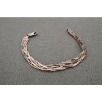 Vintage Sterling Silver Italian Bracelet Woven Serpentine Braided Link Classic Collectable Design #3295 | Etsy (US)