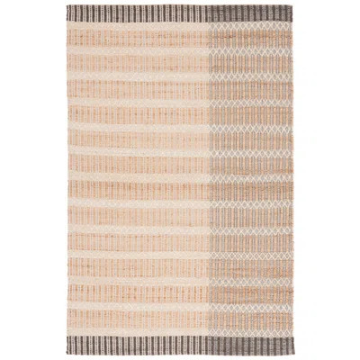 Natural Fiber Hand Woven Jute And Cotton Striped Rug | Wayfair North America
