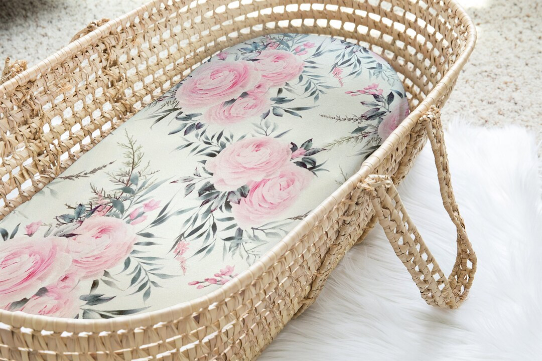 Bassinet Sheets for Baby Girl, Ultra-soft Fitted Universal Sheet for Oval, Rectangle & Hourglass ... | Etsy (US)