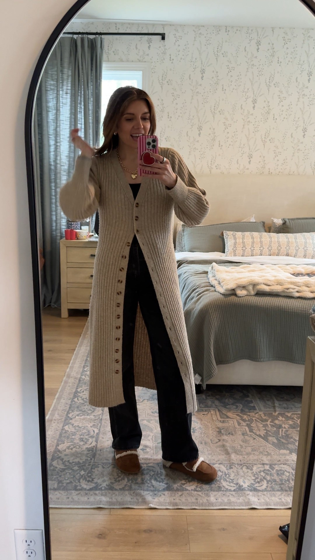 Outfit of the day. 26 tall jeans, long cardigan from Amazon (sz small) Built in bra tank (med) I’m 5’7” 

#LTKTall #LTKOver40 #LTKootd