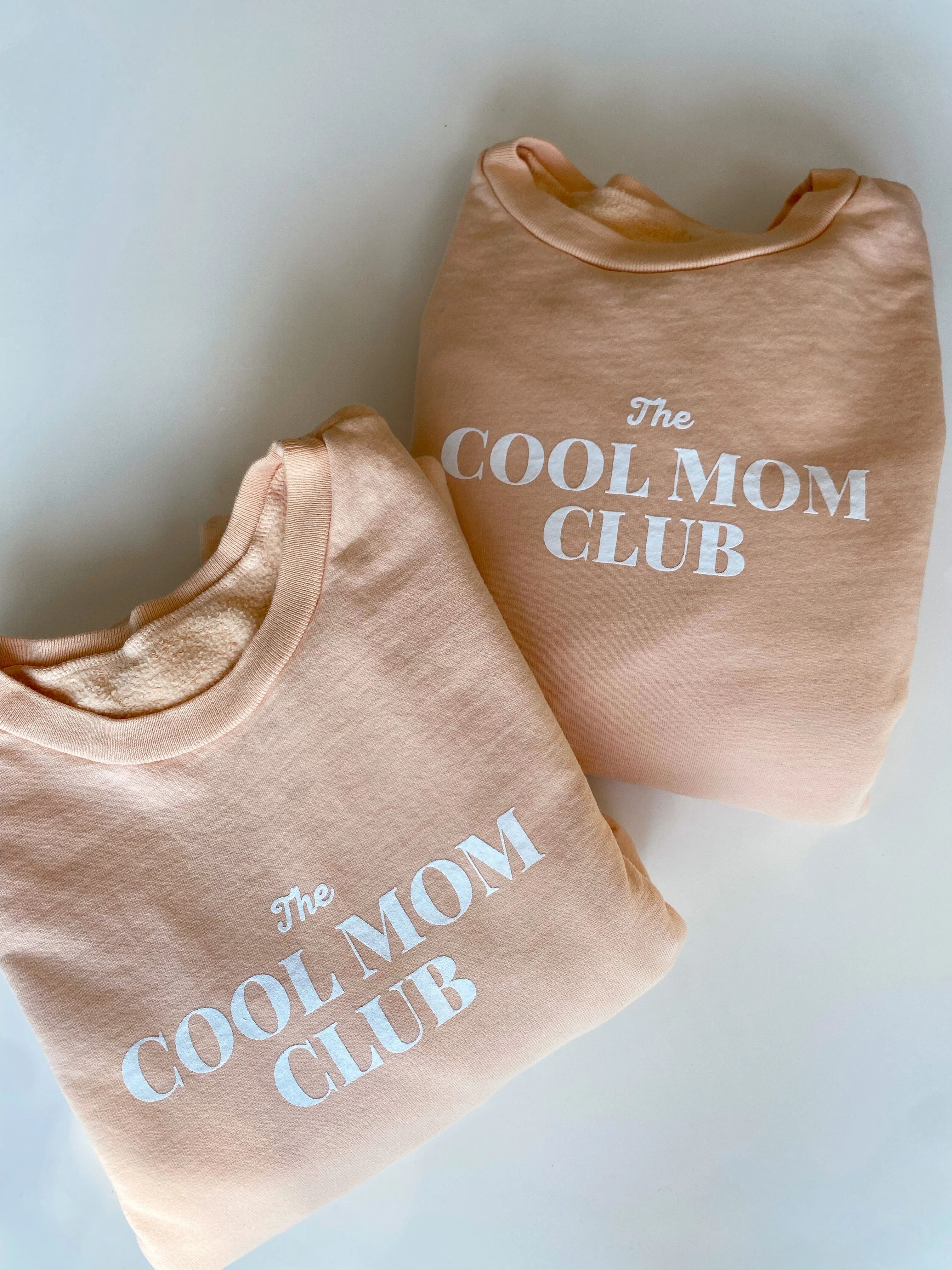 Peach Cool Mom Club Crewneck | Simple Heart Co