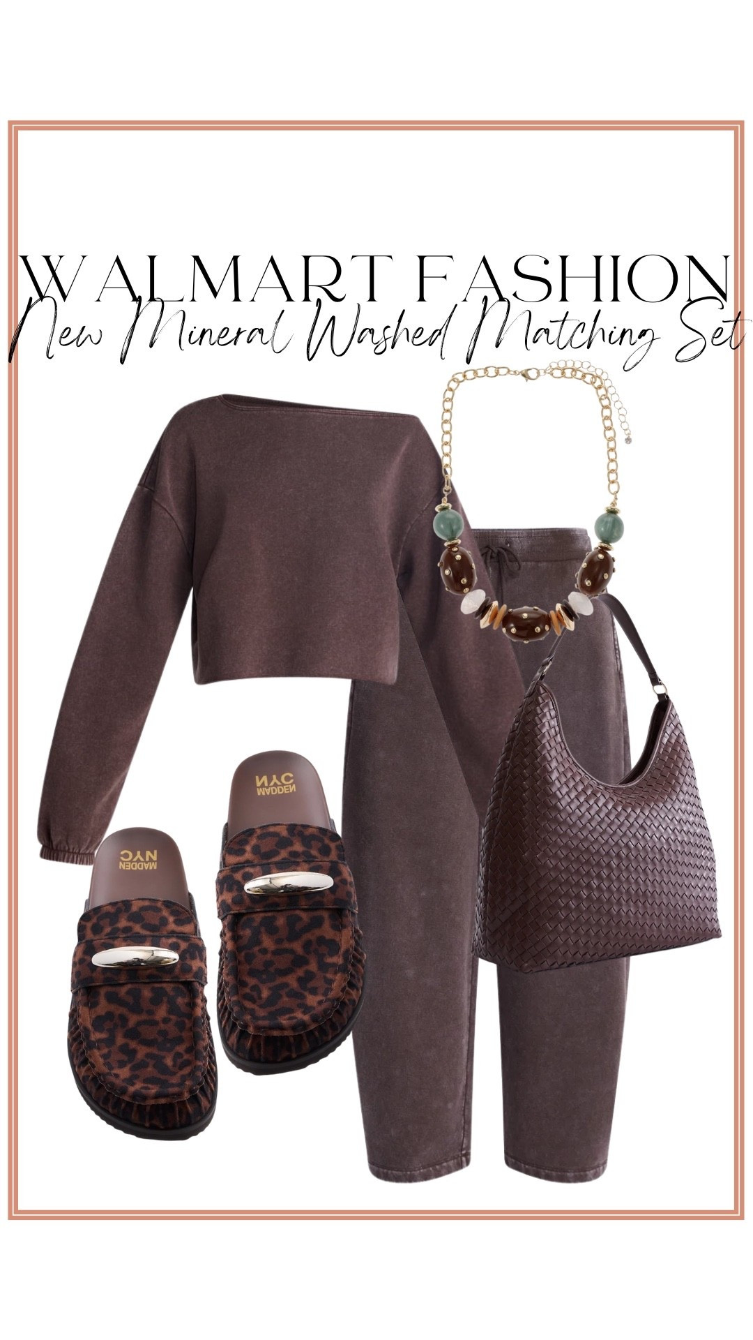 This new Walmart fashion matching set is SO good! 🤎 The mineral wash gives it that perfectly lived-in, elevated look, and I love that you get all the comfort of loungewear while still looking completely put together. The rich brown color is perfect for transitioning into fall, too! Styled it with leopard loafers, a woven bag and statement jewelry for the cutest comfy-chic outfit. Walmart has been absolutely killing it with their new matching sets lately!

#walmartfashion #walmartfinds #walmartstyle #walmartnewarrivals #walmartoutfit #walmartfashionfinds #affordablefashion #affordablestyle #matchingoutfit #matchingset #comfyoutfit #casualstyle #fallfashion #falloutfitideas #everydaystyle #momstyle

#LTKootd #LTKPetite